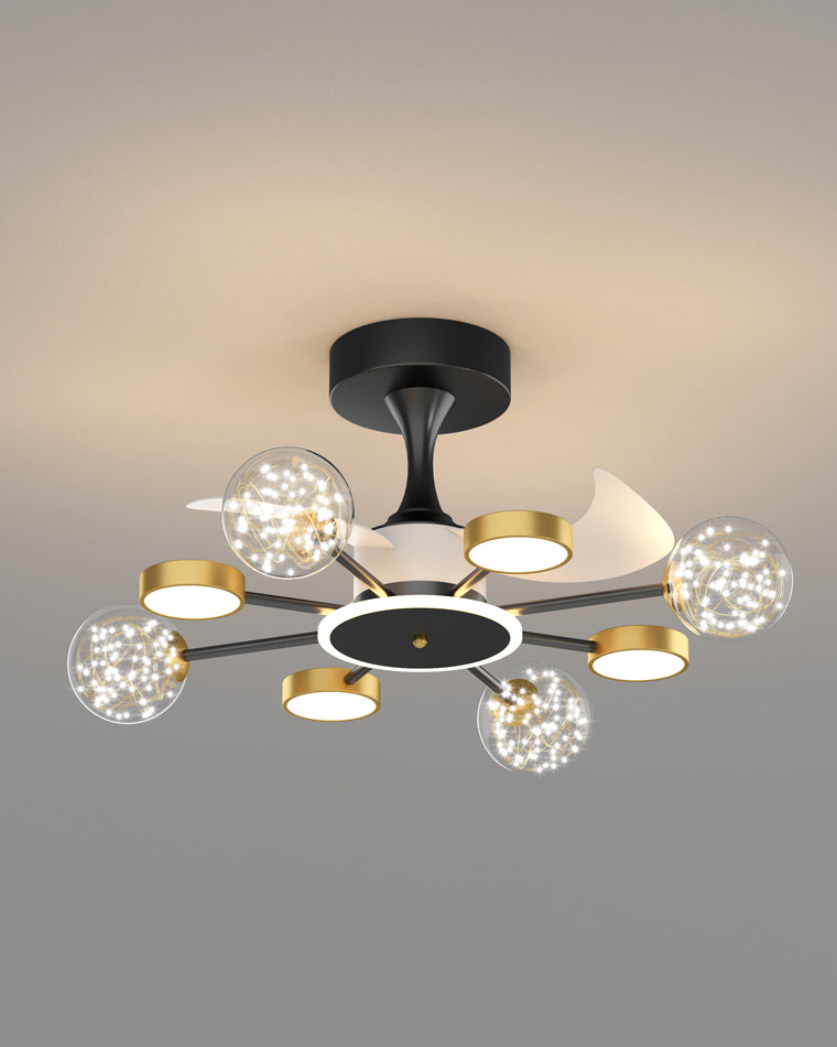 Diff Invisible Ceiling Fan Chandelier with Remote-DF5046