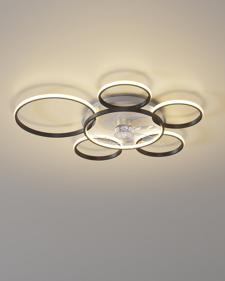 Diff Low Profile Ceiling Fan Chandelier with Remote-DF5050