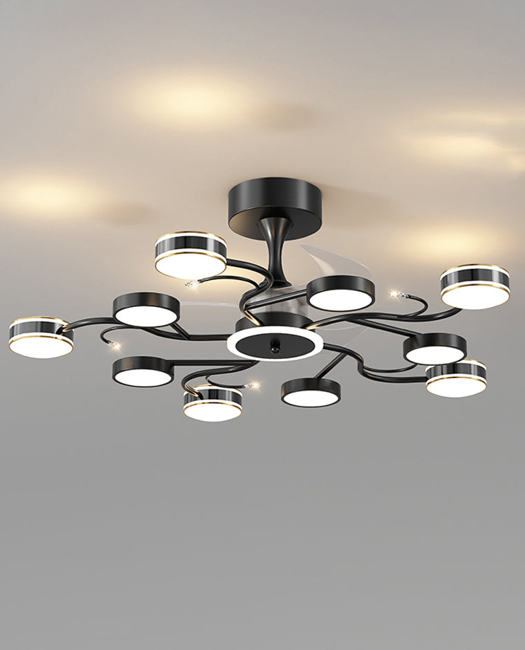 Diff Remote Ceiling Fan Chandelier-DF5045