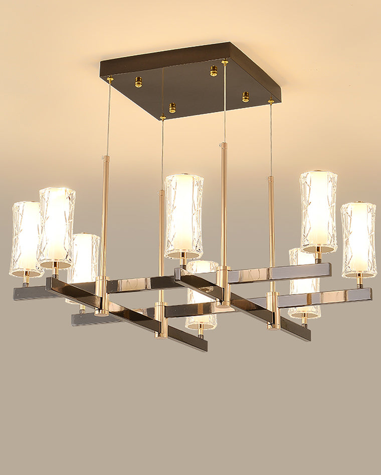 Diff Champagne Gold Acrylic Pillar Candle Chandelier-DF2276