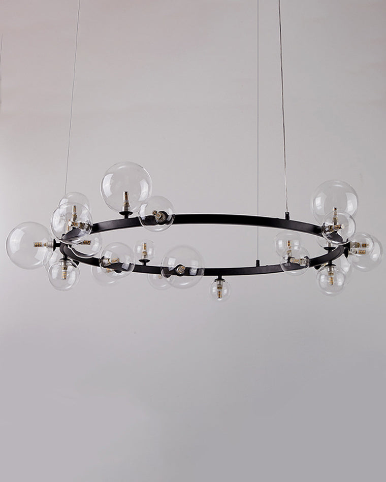 Diff Smoked Glass Bubble Circular Chandelier-DF2292