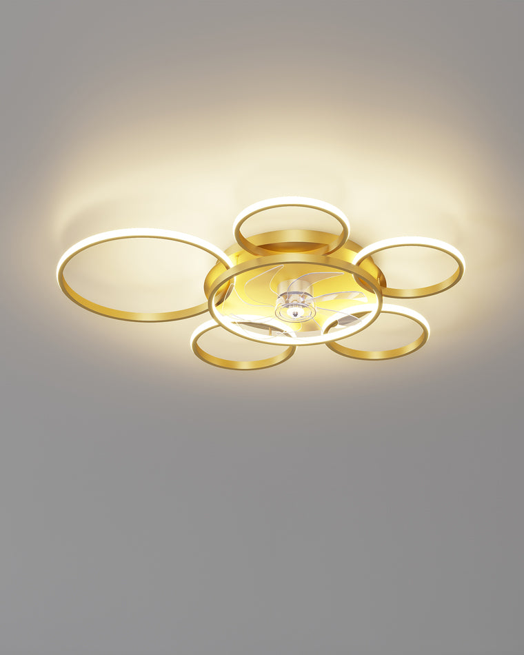 Diff Low Profile Ceiling Fan Chandelier with Remote-DF5050
