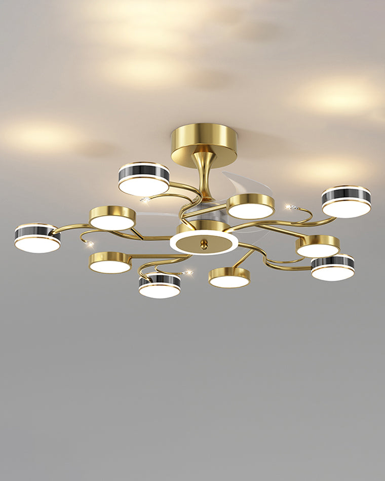 Diff Remote Ceiling Fan Chandelier-DF5045