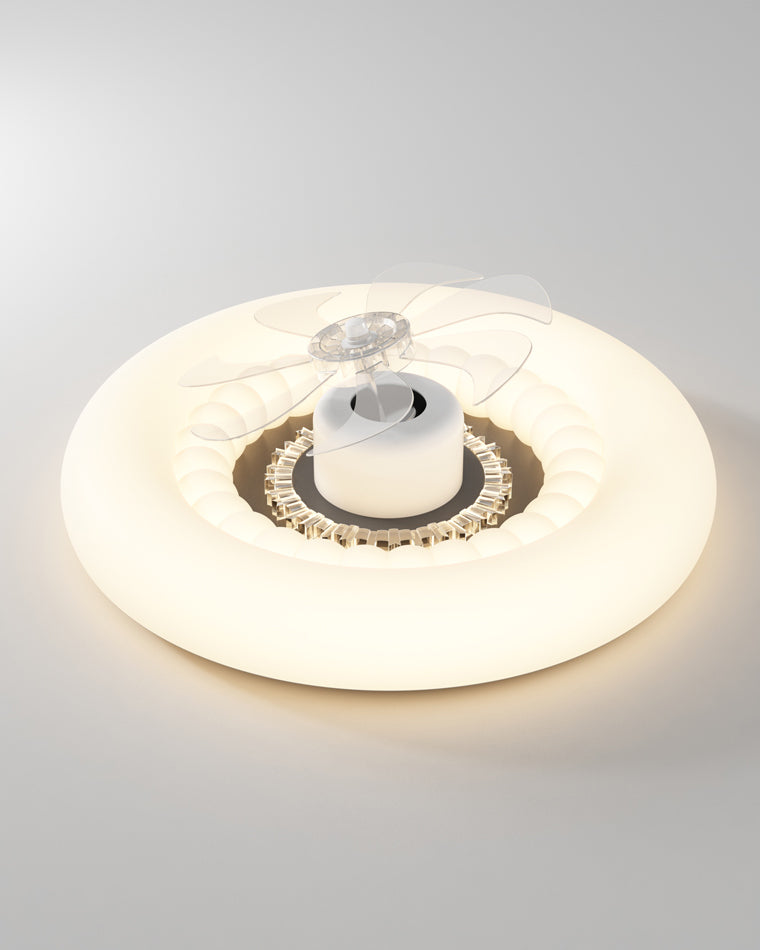 Diff Oscillating Small Low Profile Flush Mount Ceiling Fan with Remote-DF5062