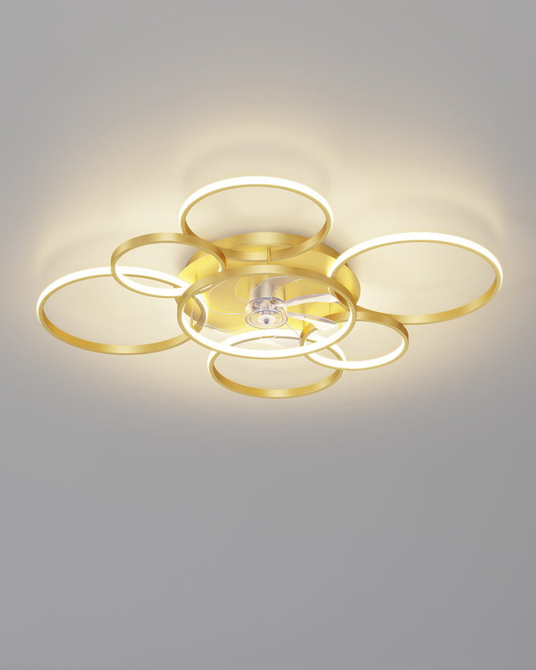 Diff Low Profile Ceiling Fan Chandelier with Remote-DF5050