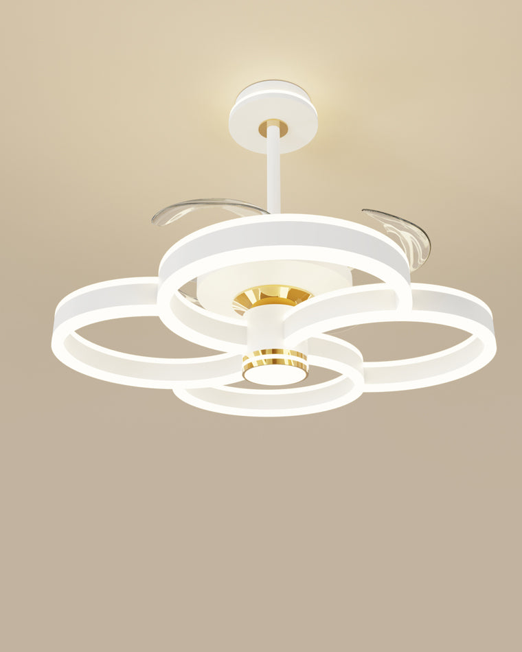 Diff 24" Remote Ceiling Fan Chandelier with Dimmable Bright Light-DF5043