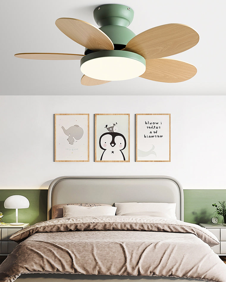 Diff 36" Children Wood Ceiling Fan with Dimmable Light-DF5004