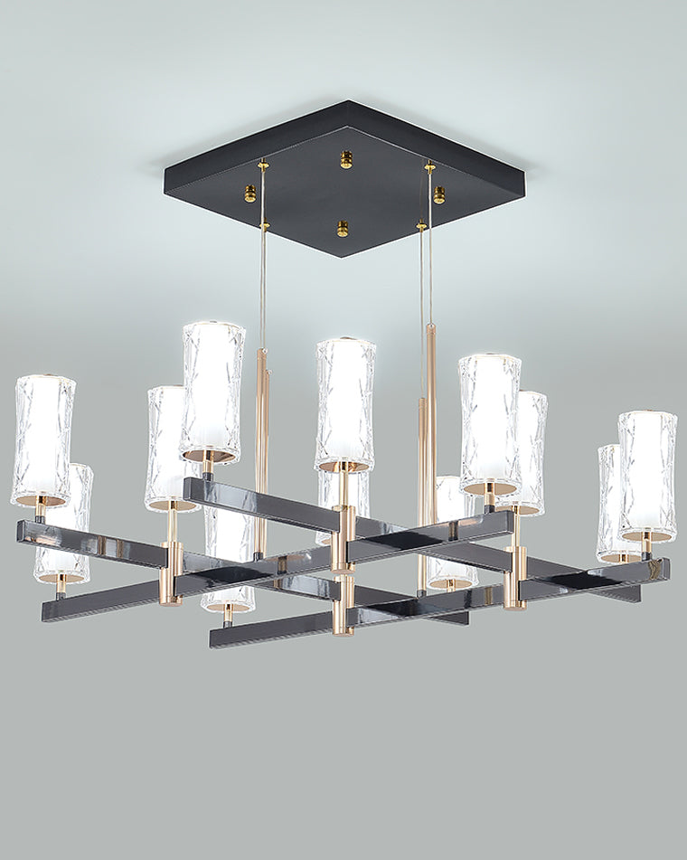 Diff Champagne Gold Acrylic Pillar Candle Chandelier-DF2276