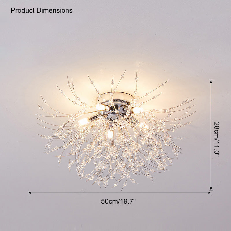 Diff Dandelion Crystal Flower Ceiling Light-DF1014