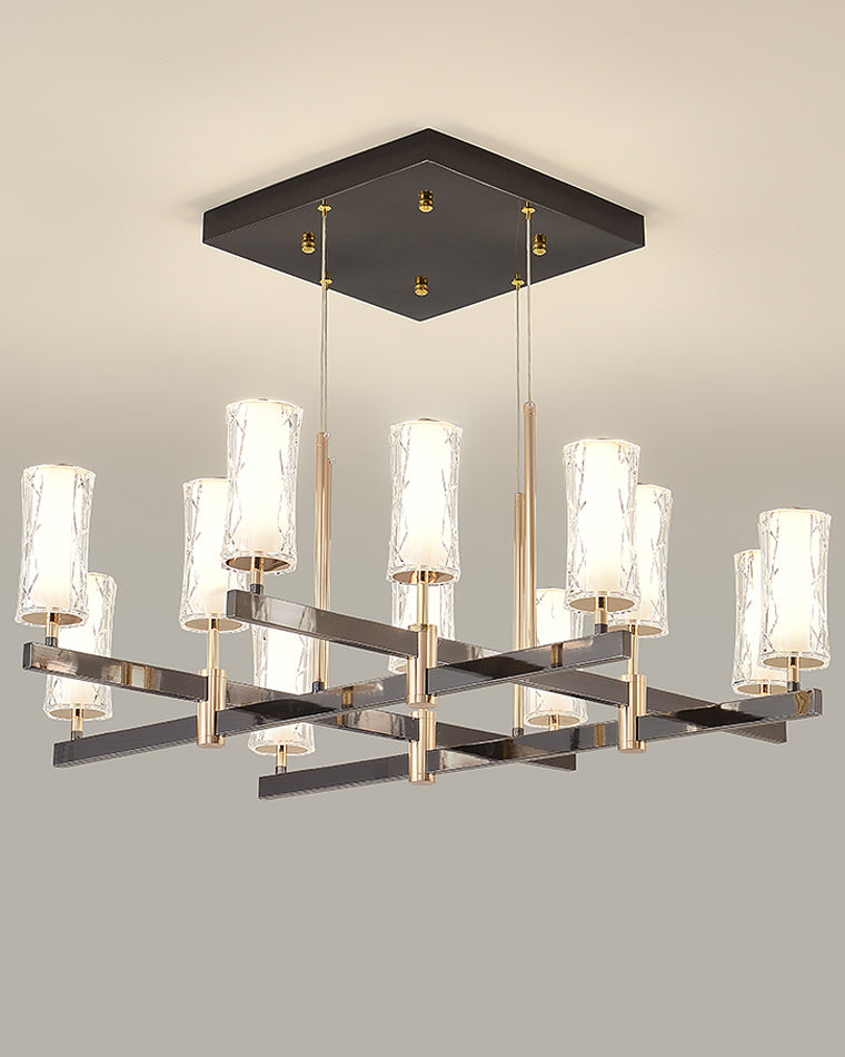 Diff Champagne Gold Acrylic Pillar Candle Chandelier-DF2276