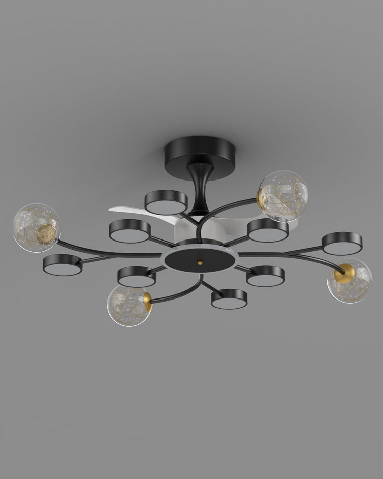 Diff Invisible Ceiling Fan Chandelier with Remote-DF5046