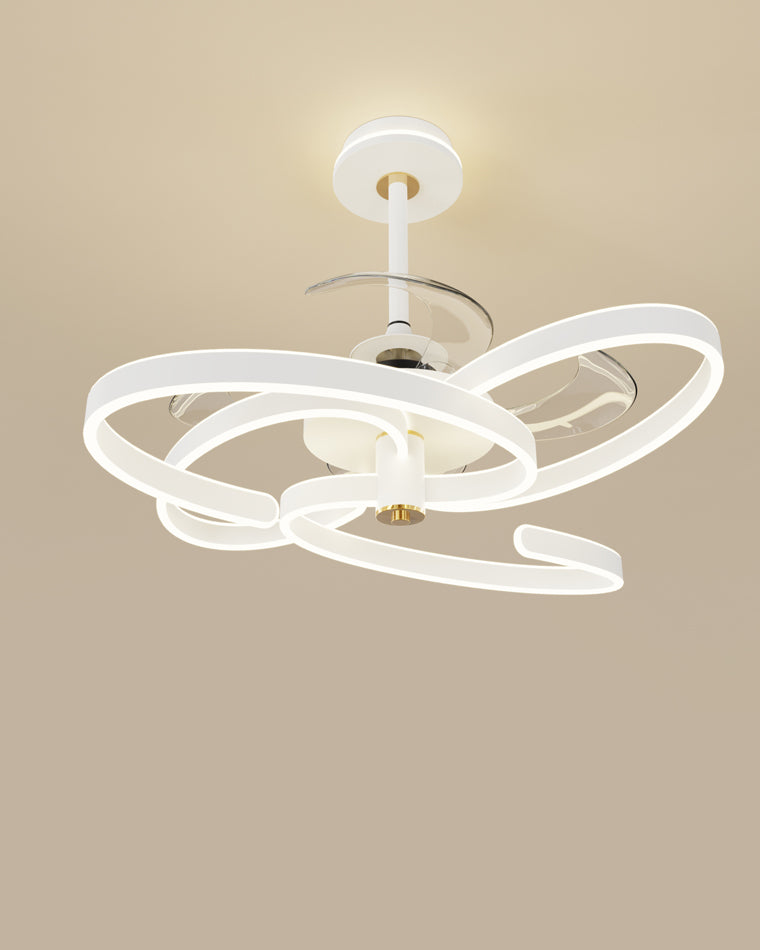 Diff 24" Remote Ceiling Fan Chandelier with Dimmable Bright Light-DF5043