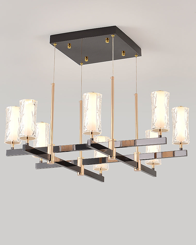Diff Champagne Gold Acrylic Pillar Candle Chandelier-DF2276