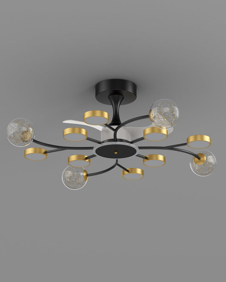 Diff Invisible Ceiling Fan Chandelier with Remote-DF5046