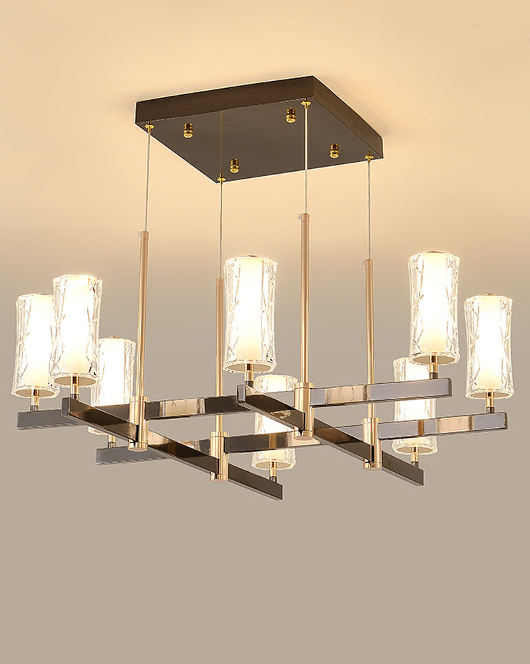 Diff Champagne Gold Acrylic Pillar Candle Chandelier-DF2276