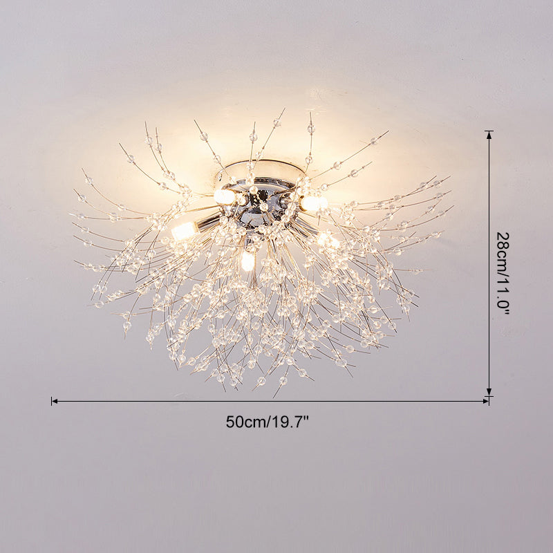 Diff Dandelion Crystal Flower Ceiling Light-DF1014