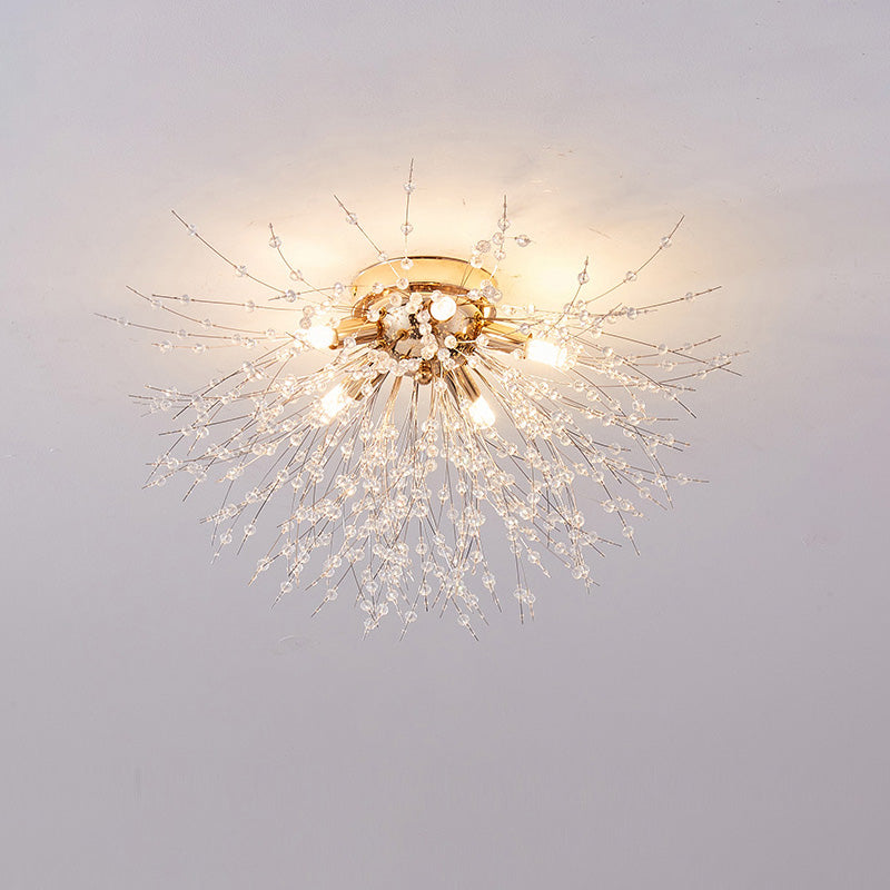 Diff Dandelion Crystal Flower Ceiling Light-DF1014