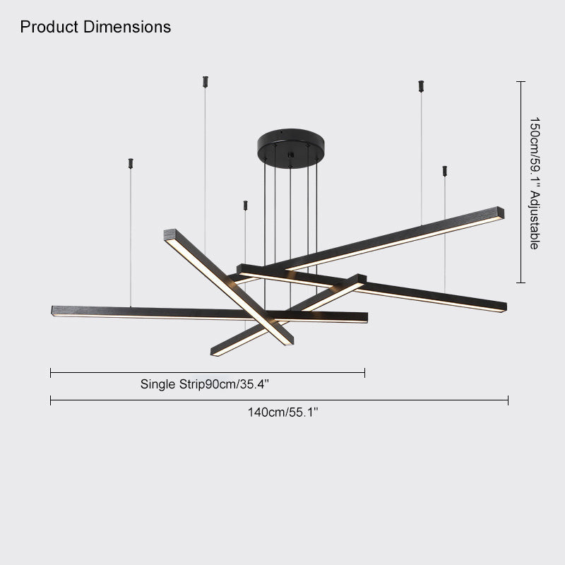 Diff Multi Light Sticks LED Chandelier-DF2018