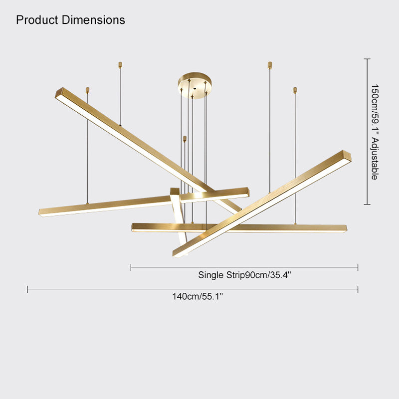 Diff Multi Light Sticks LED Chandelier-DF2018