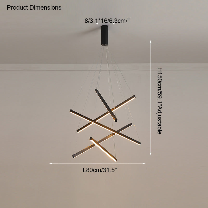 Diff Custom Multi Light Sticks LED Chandelier-DF2125