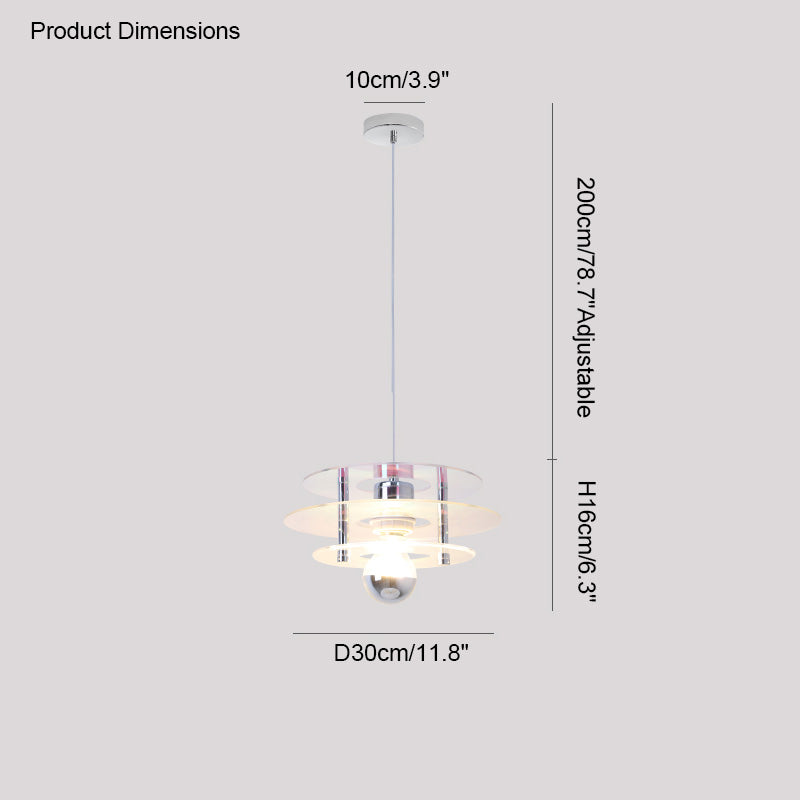 Diff Space Age Flying Saucer Pendant Light-DF2098