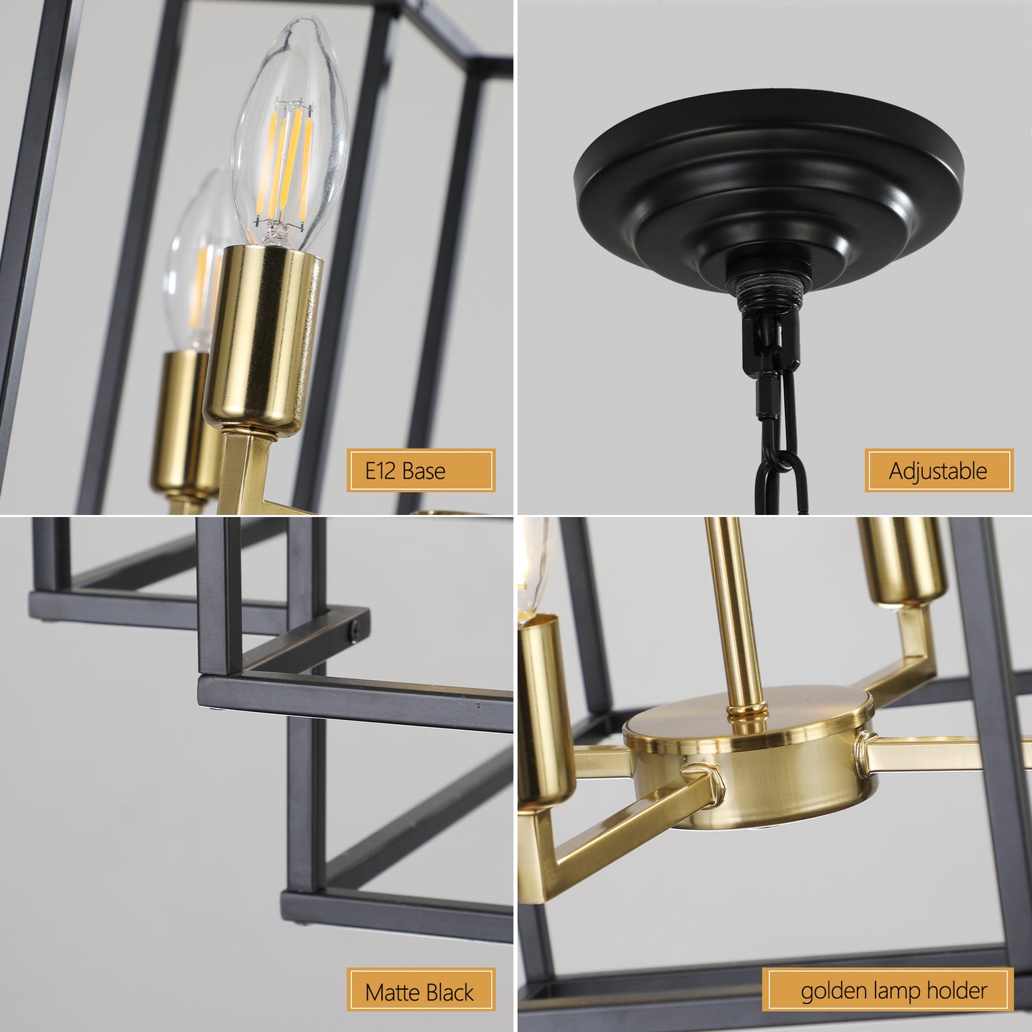 8-Lights Lantern Tiered Pendant Light -DG2008