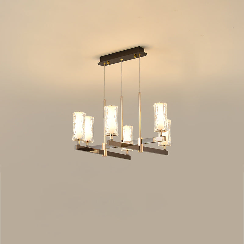 Diff Champagne Gold Acrylic Pillar Candle Chandelier-DF2276
