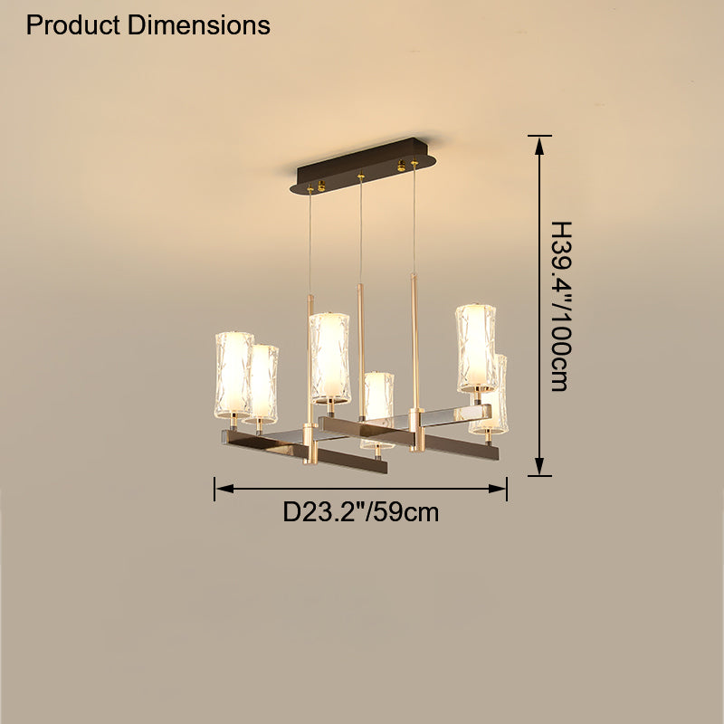 Diff Champagne Gold Acrylic Pillar Candle Chandelier-DF2276