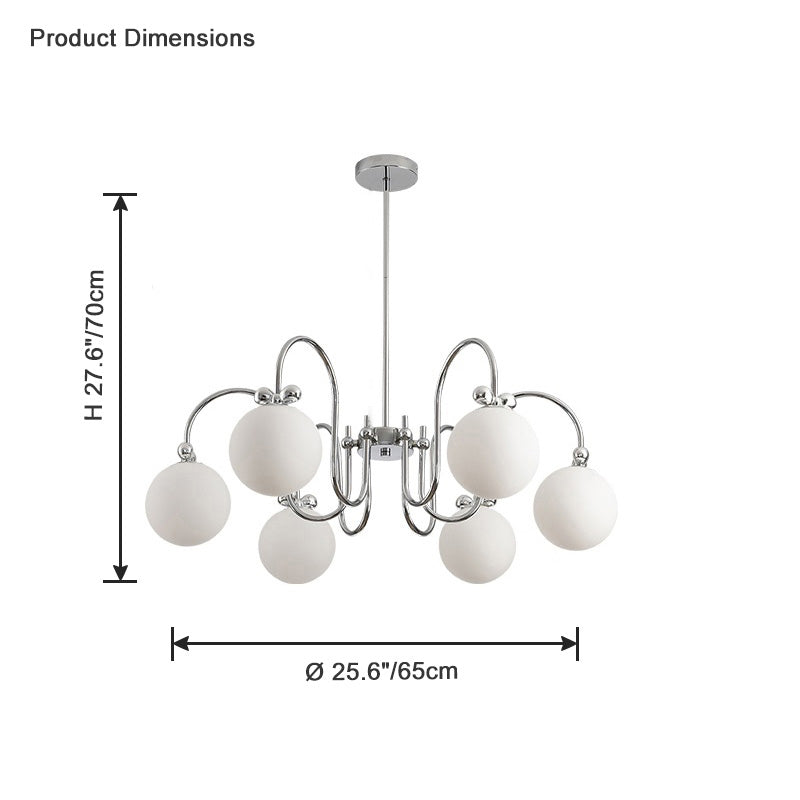 Diff Frosted Glass Globe Chandelier-DF2305