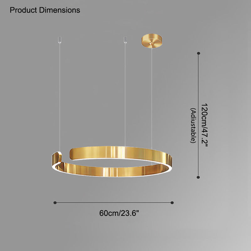 Diff Black/Gold Ring Led Chandelier-DF2009