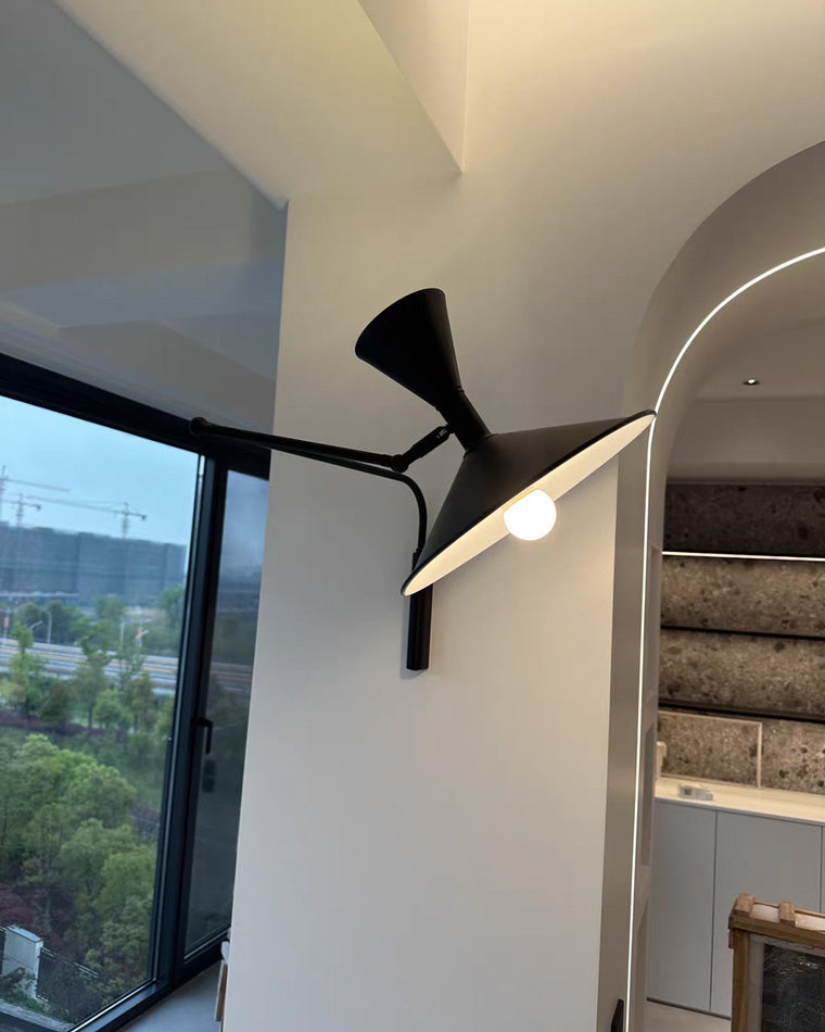 Diff Horn Swing Arm Wall Sconce with Switch-DF6014
