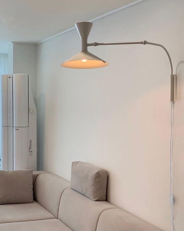 Diff Horn Swing Arm Wall Sconce with Switch-DF6014