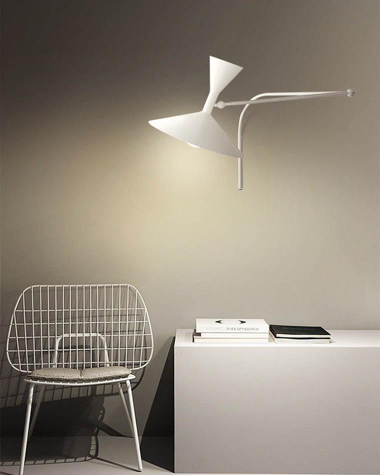 Diff Horn Swing Arm Wall Sconce with Switch-DF6014