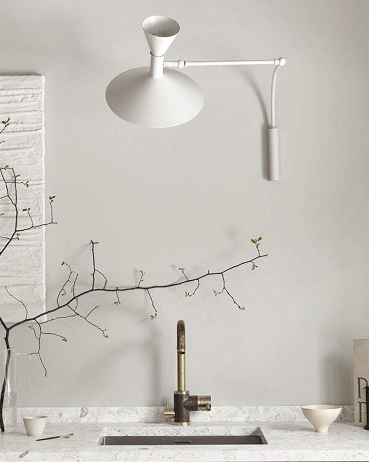 Diff Horn Swing Arm Wall Sconce with Switch-DF6014