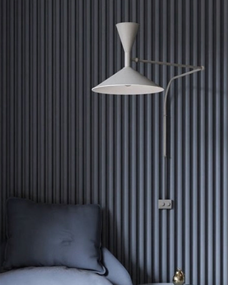 Diff Horn Swing Arm Wall Sconce with Switch-DF6014