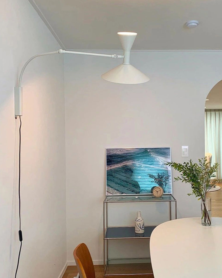 Diff Horn Swing Arm Wall Sconce with Switch-DF6014