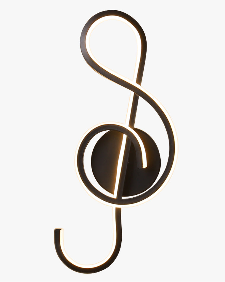 Diff Musical Note Sculptural Wall Sconce-DF6015