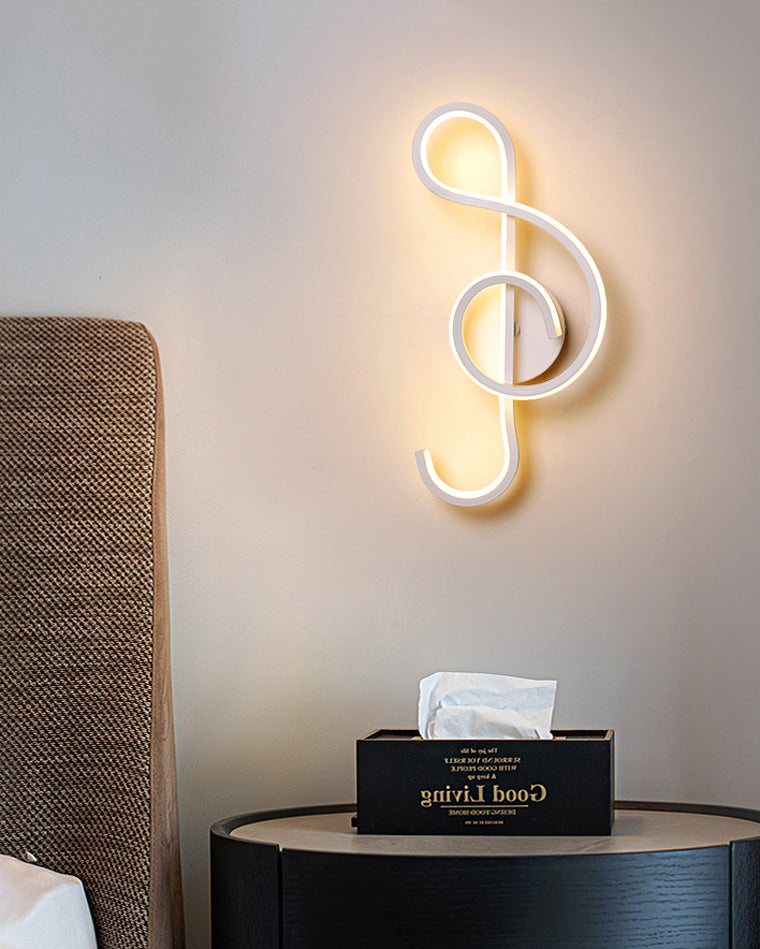 Diff Musical Note Sculptural Wall Sconce-DF6015