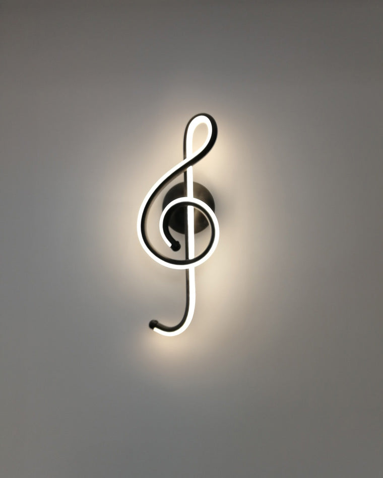 Diff Musical Note Sculptural Wall Sconce-DF6015