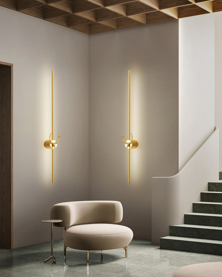 Diff Long Bar Wall Sconce with Antler -DF6019