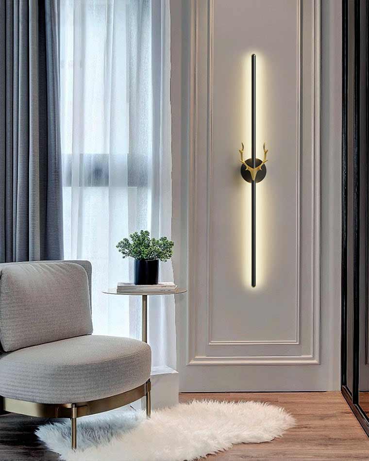 Diff Long Bar Wall Sconce with Antler -DF6019