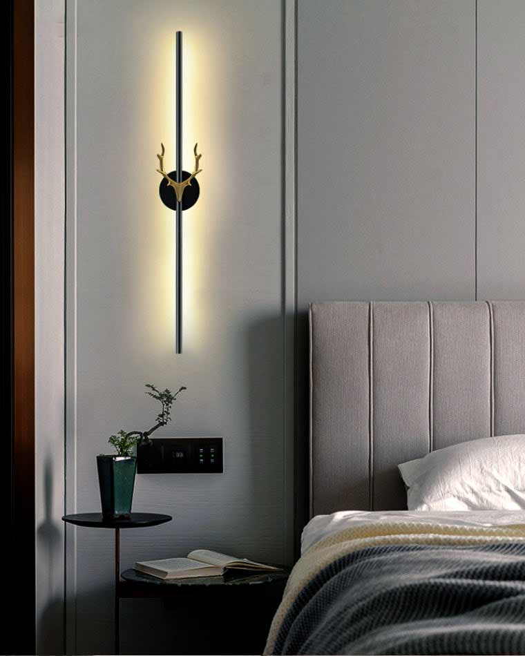 Diff Long Bar Wall Sconce with Antler -DF6019