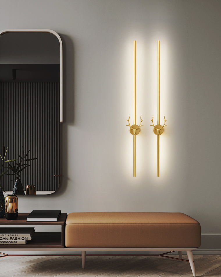 Diff Long Bar Wall Sconce with Antler -DF6019
