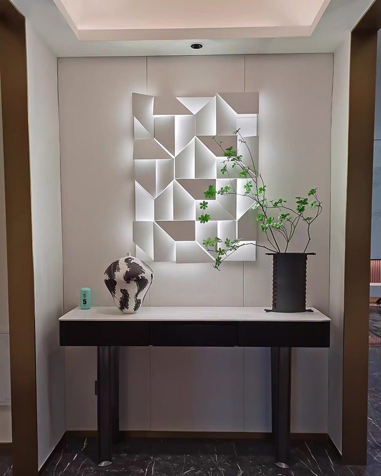 Diff Rectangular Sculptural Art Wall Sconce-DF6020