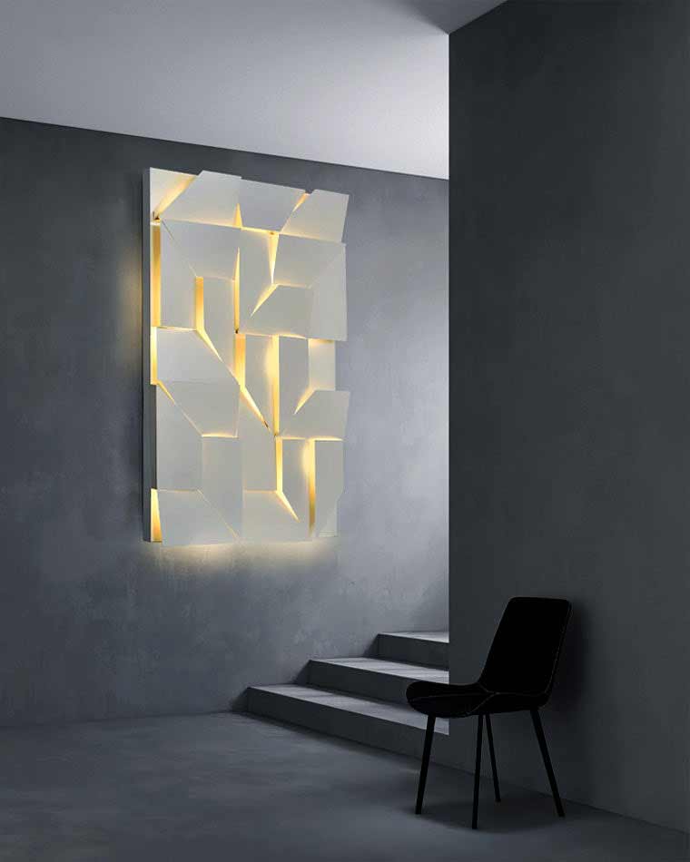 Diff Rectangular Sculptural Art Wall Sconce-DF6020
