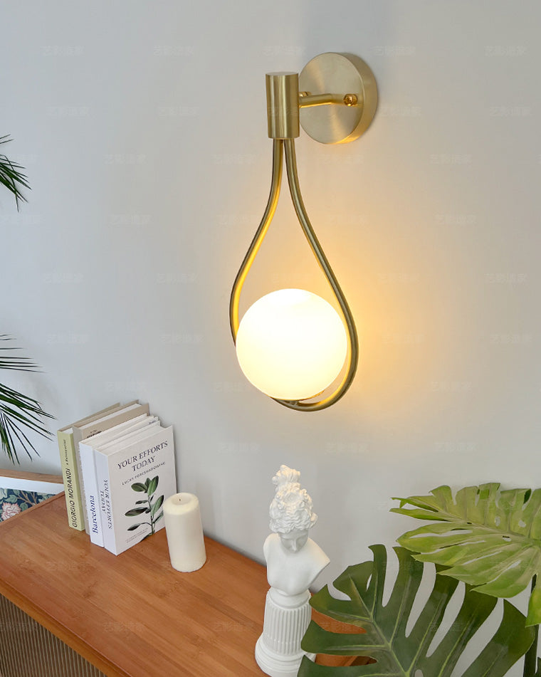 Diff Glass Globe Tear Drop Wall Sconce-DF6022