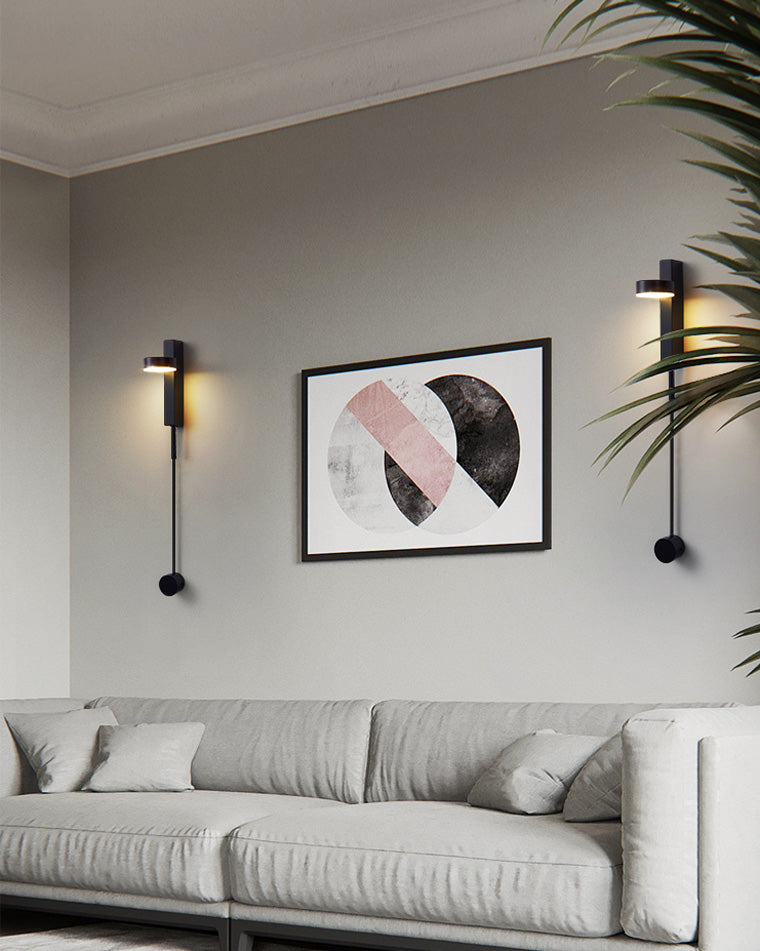 Diff Adjustable Black/Gold Pendulum Wall Sconce-DF6029