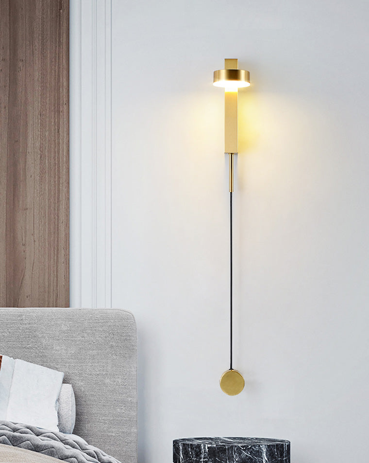 Diff Adjustable Black/Gold Pendulum Wall Sconce-DF6029