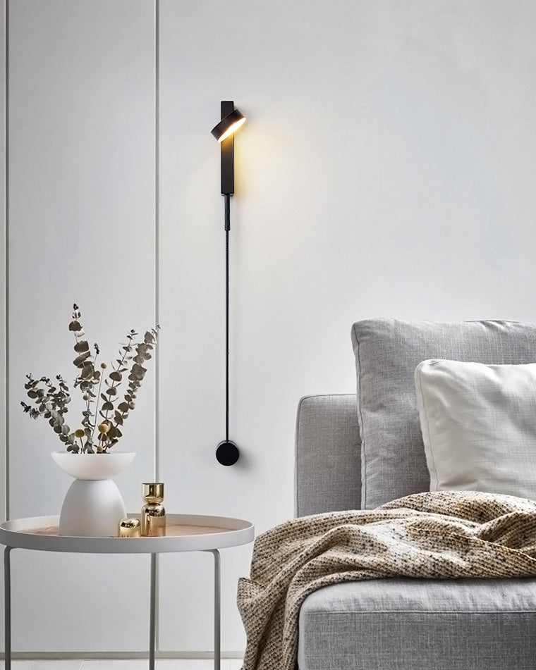 Diff Adjustable Black/Gold Pendulum Wall Sconce-DF6029