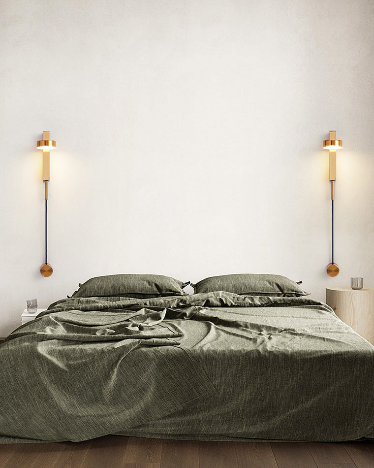 Diff Adjustable Black/Gold Pendulum Wall Sconce-DF6029